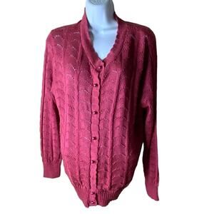 Vintage Pierre Cardin Cardigan Knit Sweater Women's Size 38/US 6 Knitted Stretch